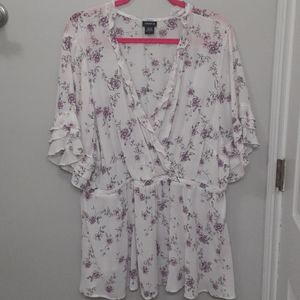 Torrid Shear Floral Blouse